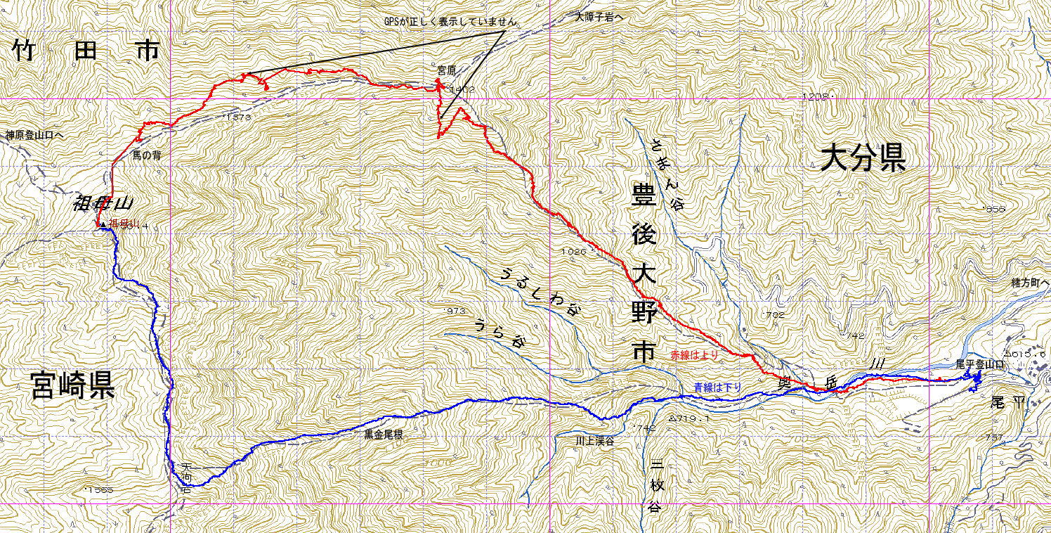 豊後大野市 祖母山